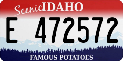 ID license plate E472572
