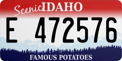 ID license plate E472576
