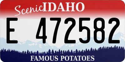 ID license plate E472582