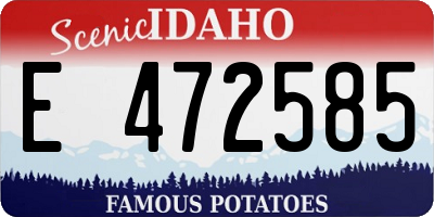 ID license plate E472585