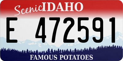 ID license plate E472591
