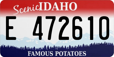 ID license plate E472610