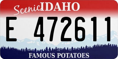 ID license plate E472611