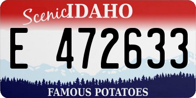 ID license plate E472633
