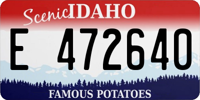 ID license plate E472640