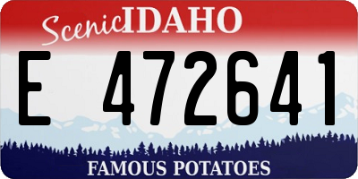 ID license plate E472641