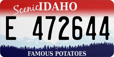ID license plate E472644