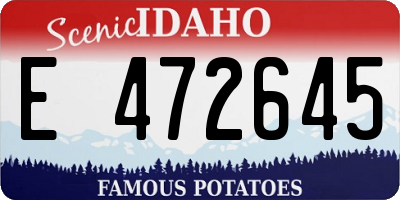 ID license plate E472645