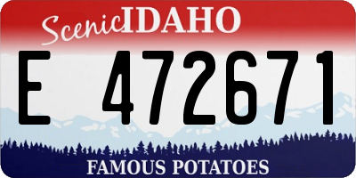 ID license plate E472671