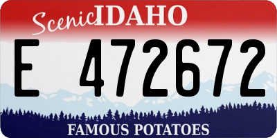 ID license plate E472672