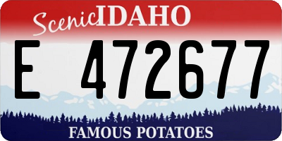 ID license plate E472677
