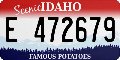 ID license plate E472679