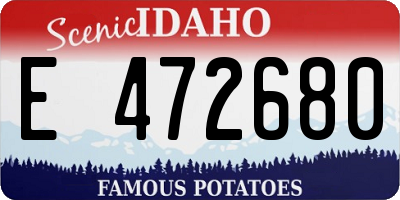 ID license plate E472680