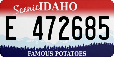 ID license plate E472685