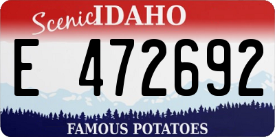 ID license plate E472692