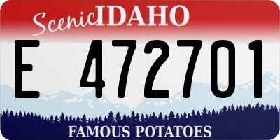 ID license plate E472701