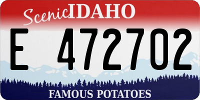 ID license plate E472702