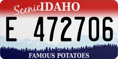 ID license plate E472706