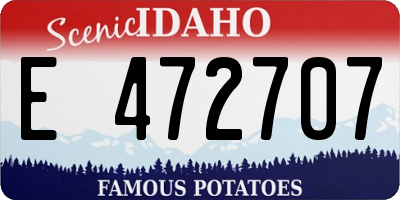 ID license plate E472707