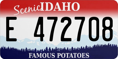 ID license plate E472708