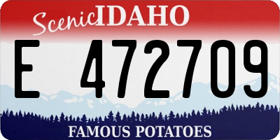 ID license plate E472709