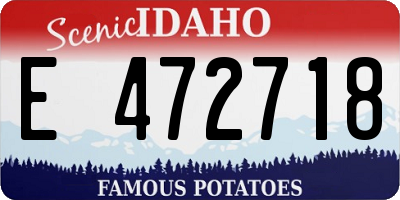 ID license plate E472718