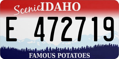 ID license plate E472719