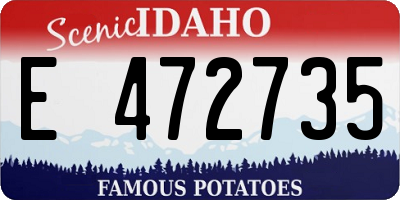 ID license plate E472735