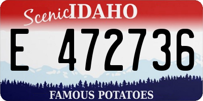 ID license plate E472736