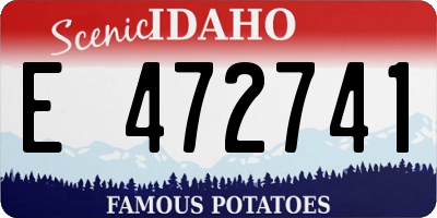 ID license plate E472741