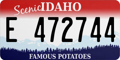 ID license plate E472744