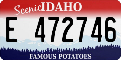 ID license plate E472746