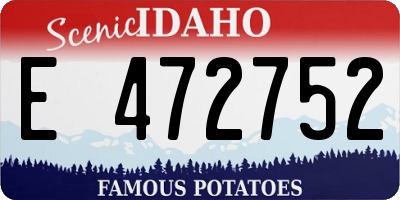ID license plate E472752