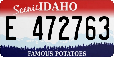 ID license plate E472763