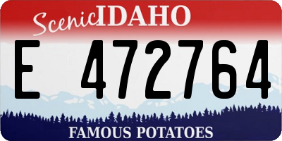 ID license plate E472764