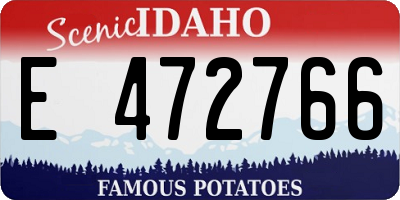 ID license plate E472766