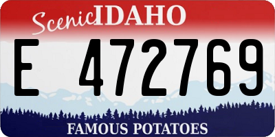 ID license plate E472769