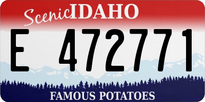 ID license plate E472771