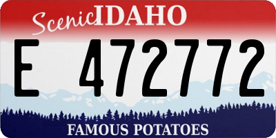 ID license plate E472772
