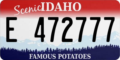 ID license plate E472777