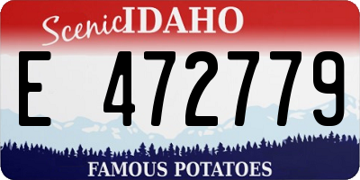 ID license plate E472779