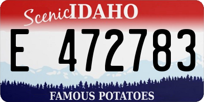 ID license plate E472783