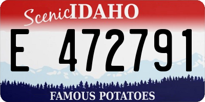 ID license plate E472791