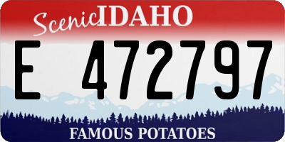ID license plate E472797