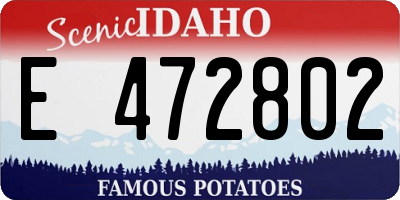 ID license plate E472802