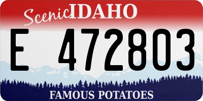 ID license plate E472803