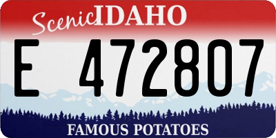 ID license plate E472807