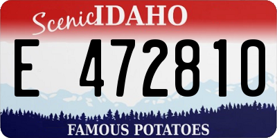 ID license plate E472810