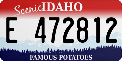 ID license plate E472812