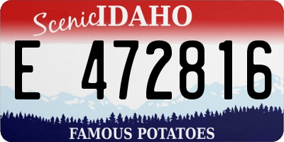 ID license plate E472816
